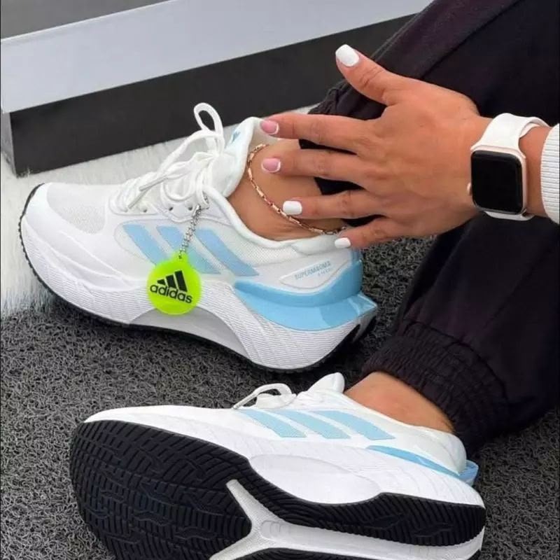 Adidas Supernova Dama — Blanco/Celeste